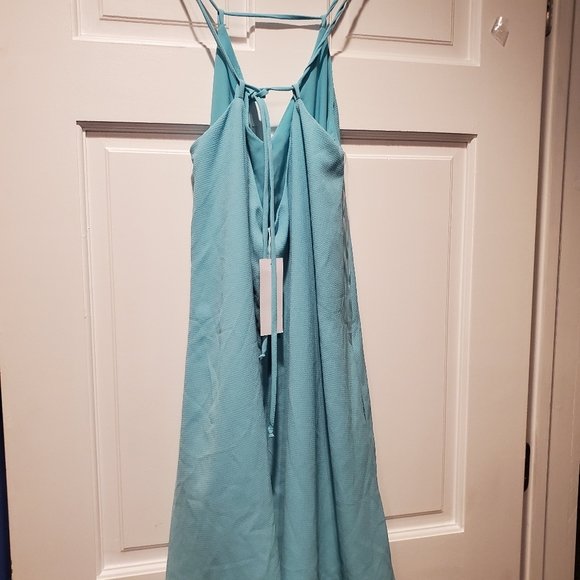 Mary and Mabel Aqua Pocket Tie Back Dress - Picture 8 of 8